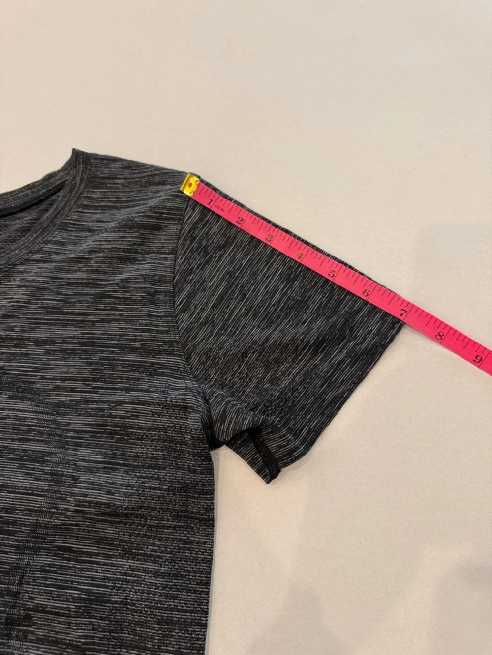 lululemon athletica Black and Gray Space-Dye Crew Tee